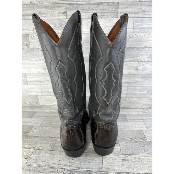 Vintage J. Chisholm Lizard Skin Leather Western Cowboy Riding Boots Size 10 USA - Picture 4 of 6